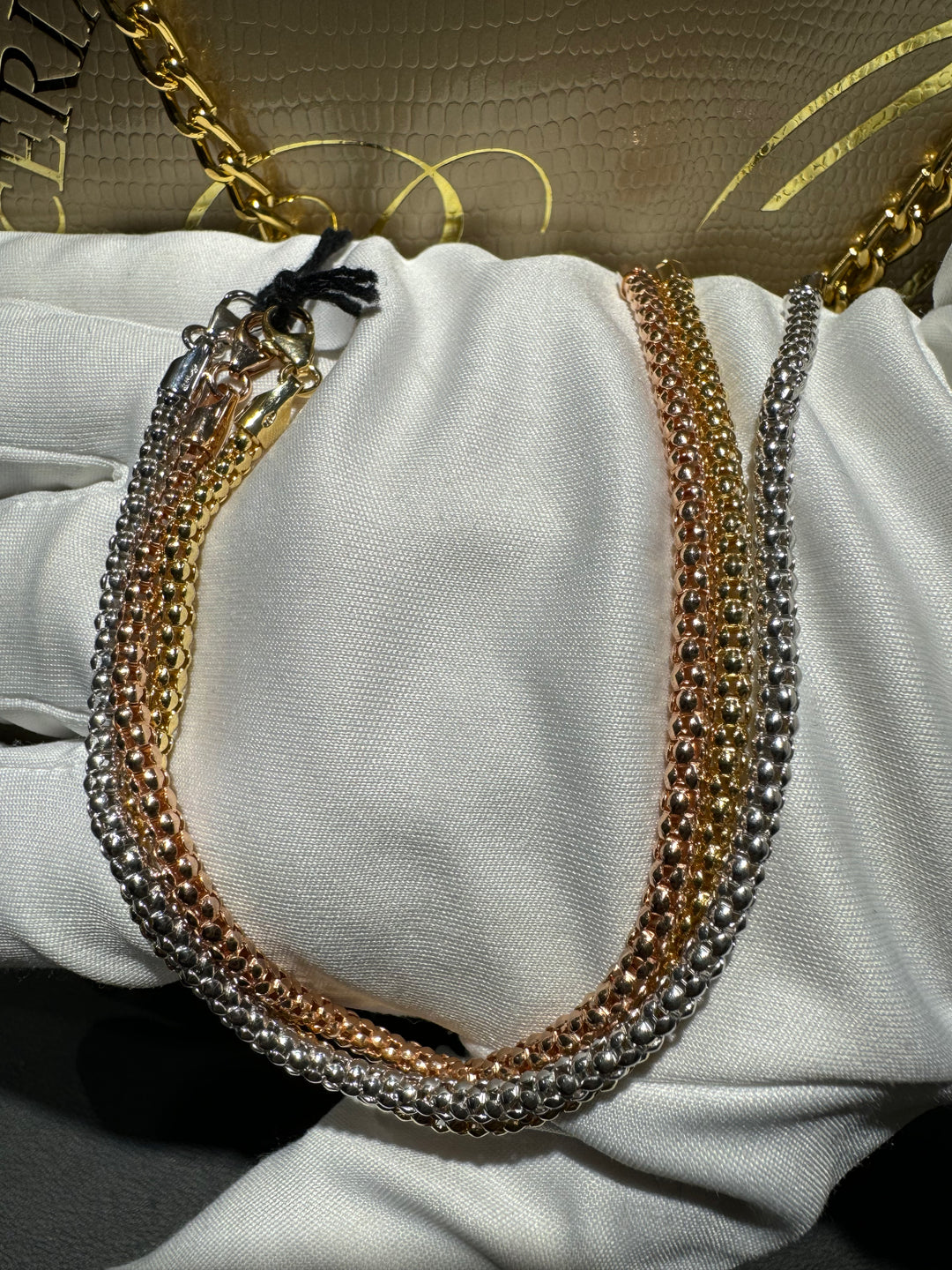 Bracciale tre colori oro