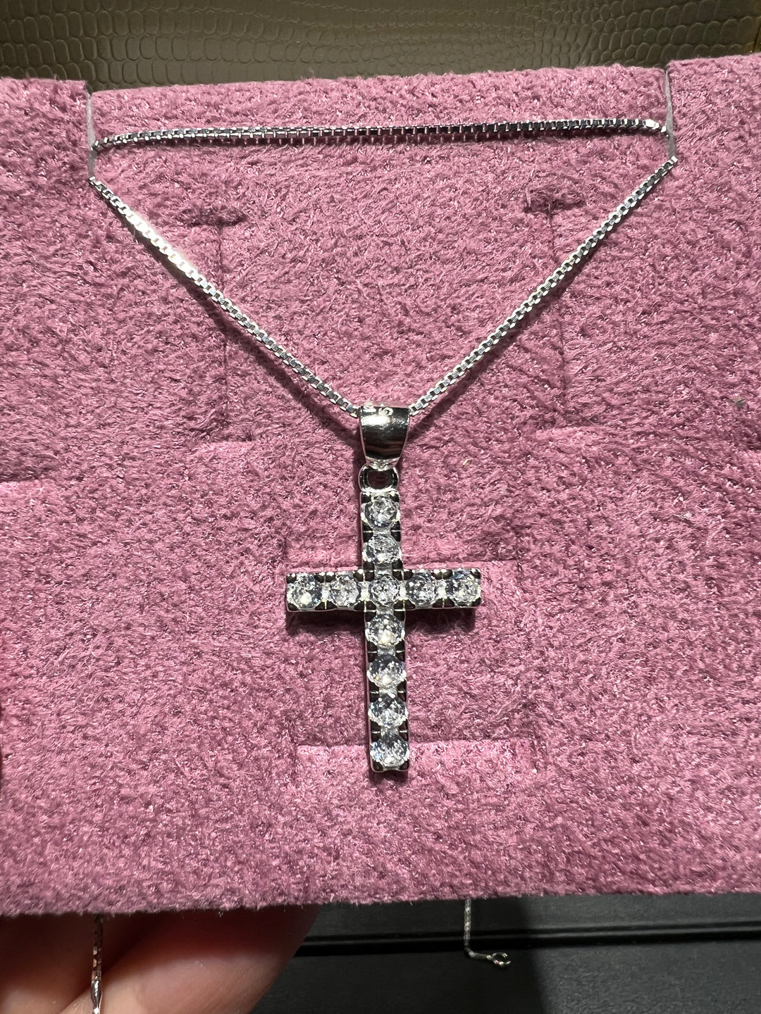 Collana croce argento