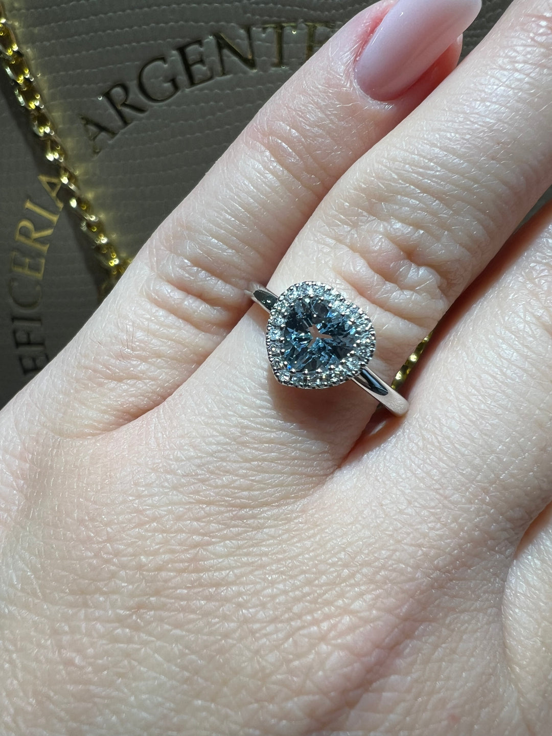 Anello Acquamarina Comete Comete Gioielli Anello Azzurra Oro