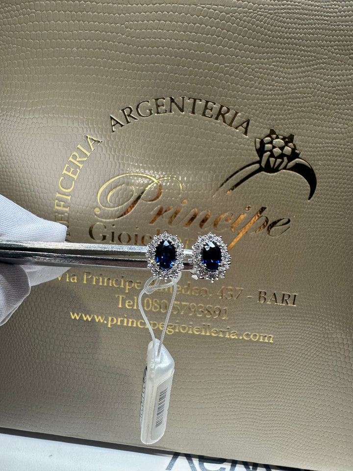 Orecchino margherita con zaffiri e diamanti Mirco Visconti 💎