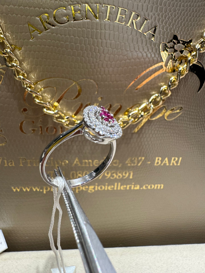 Anello Comete goccia Rubino