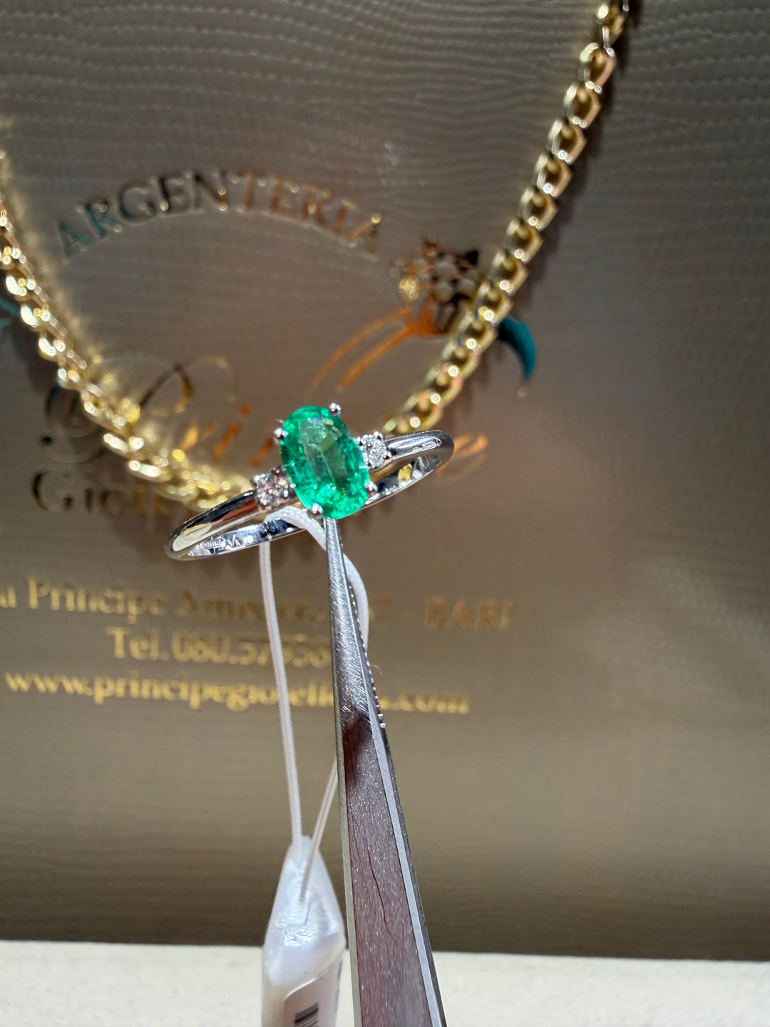 Anello Smeraldo singolo Visconti