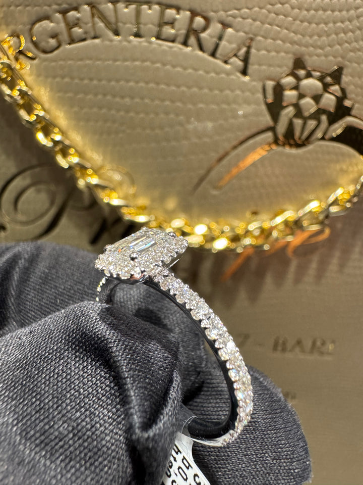 Anello taglio smeraldo 1.08 CT