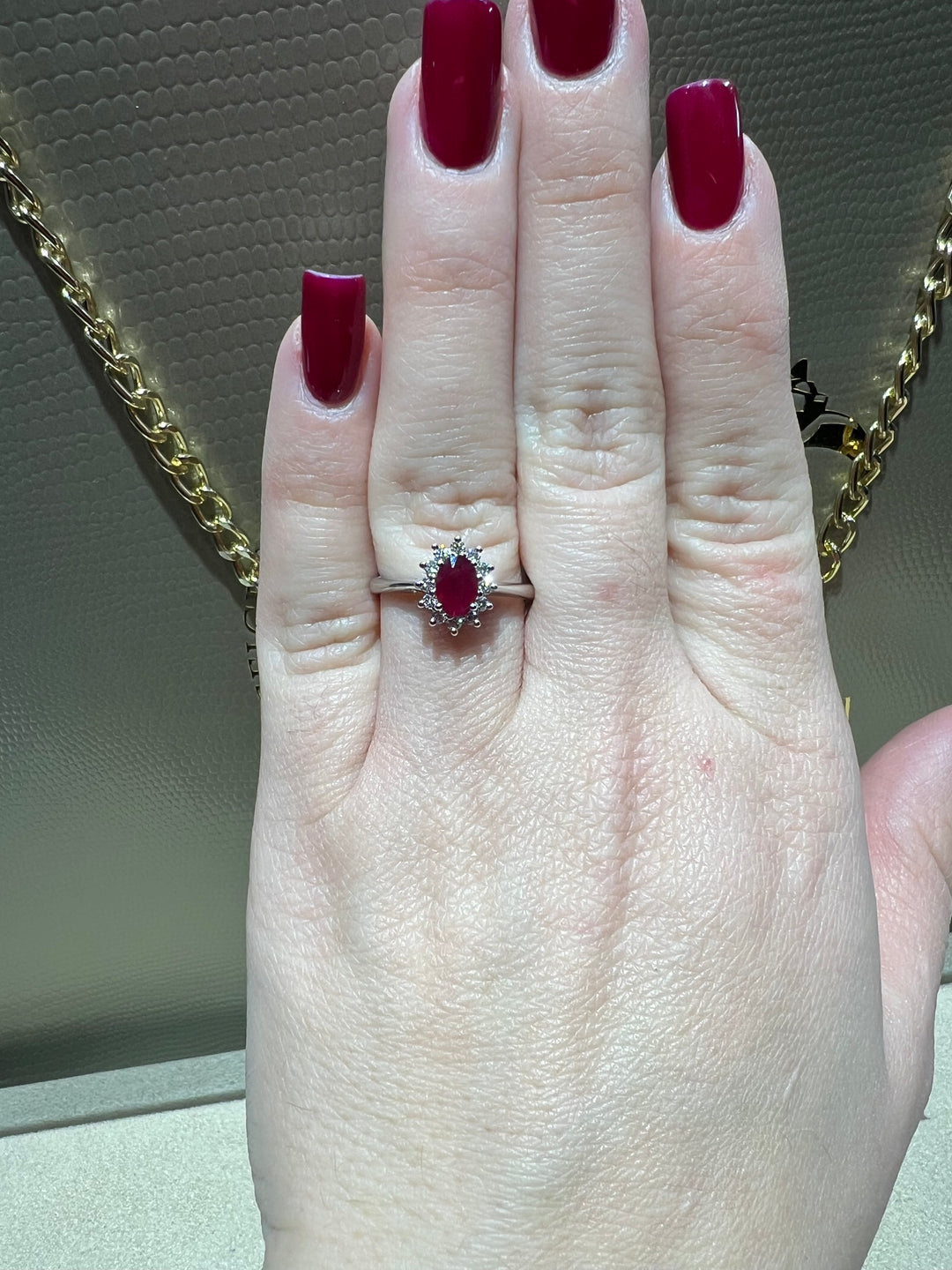 Anello rubino 0.52 Comete