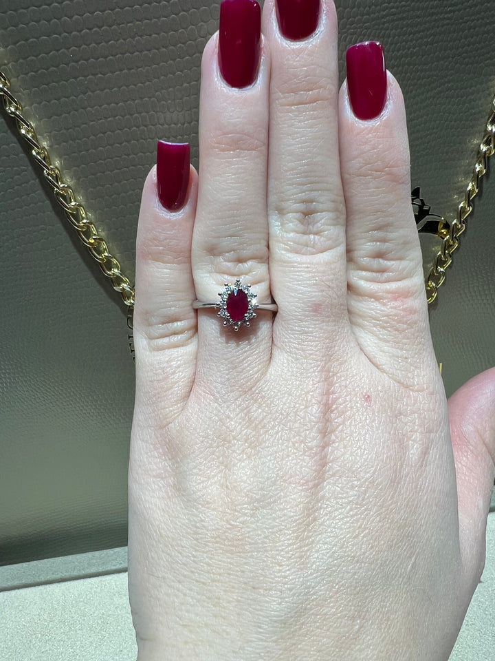 Anello rubino 0.52 Comete