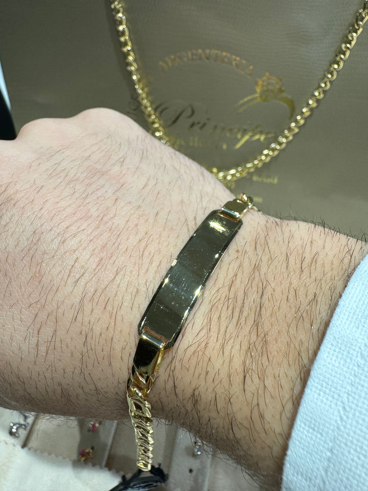 Bracciale uomo con targa