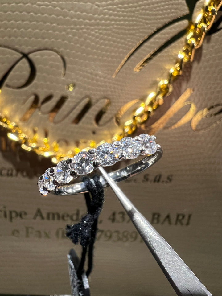 Anello veretta 7 pietre