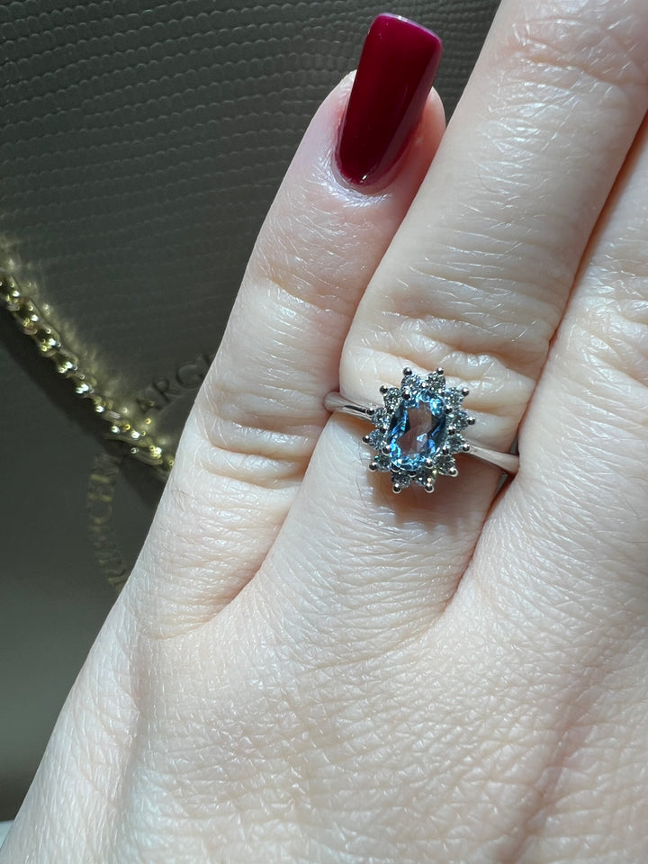 Anello kate acquamarina comete 0.40