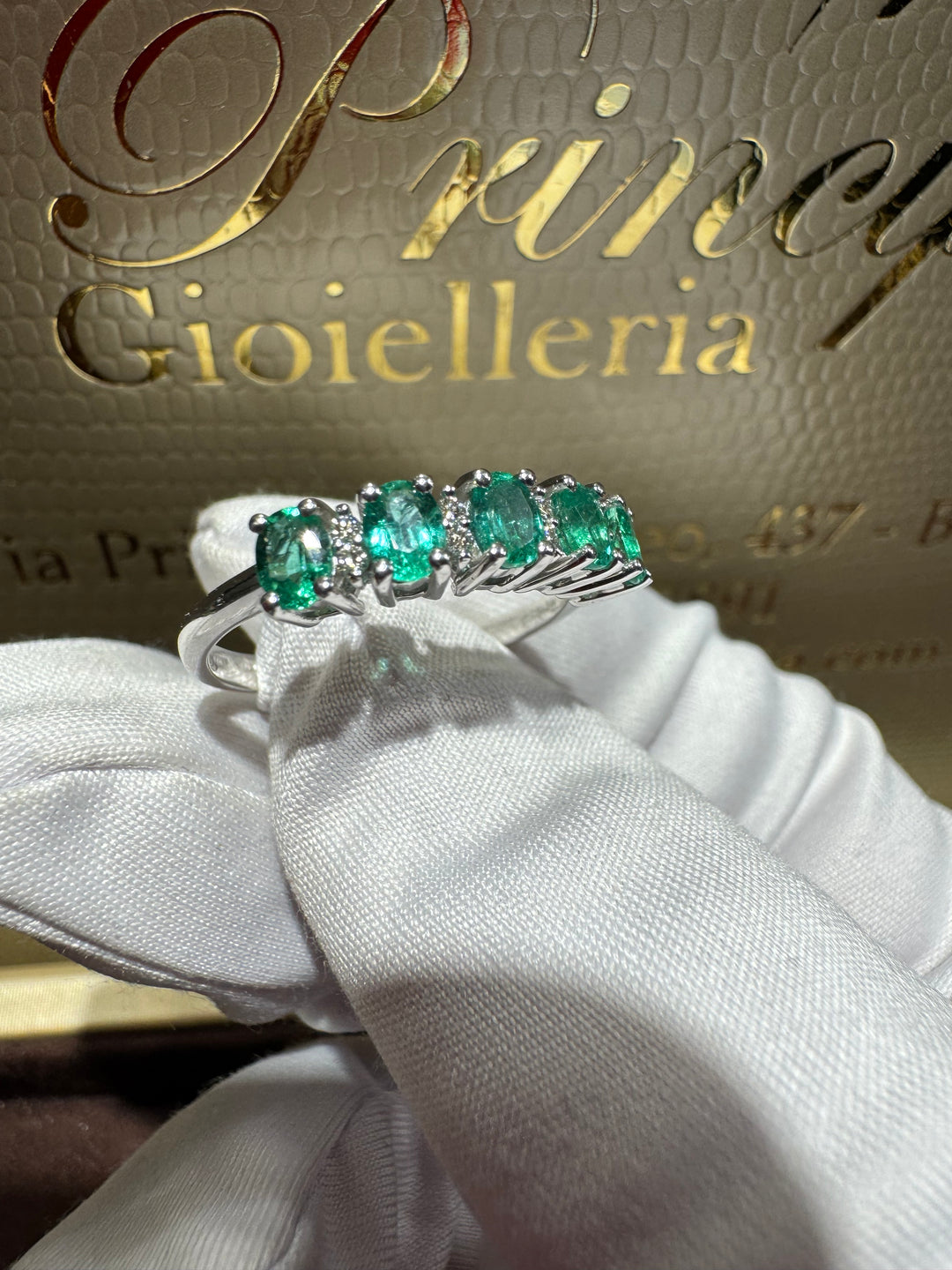 Anello veretta smeraldi Visconti