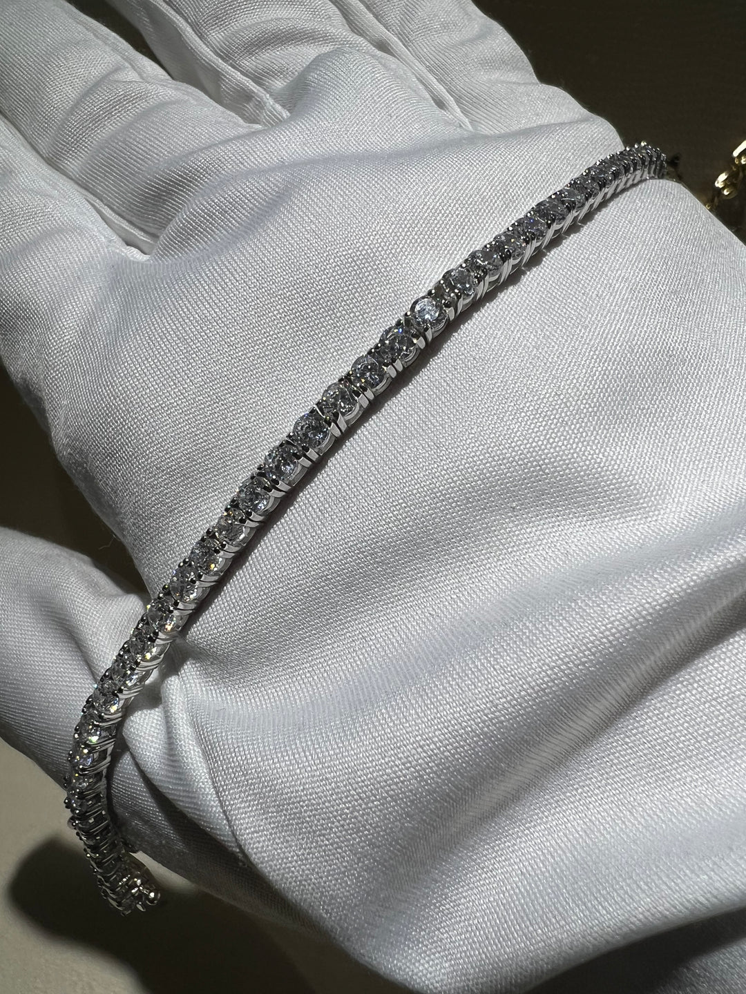 Bracciale tennis bianco comete argento