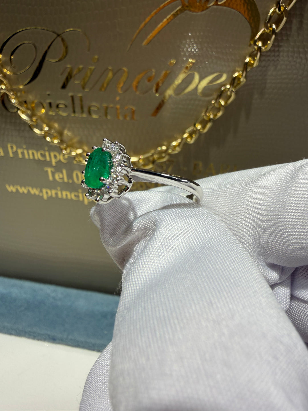 Anello smeraldo Comete