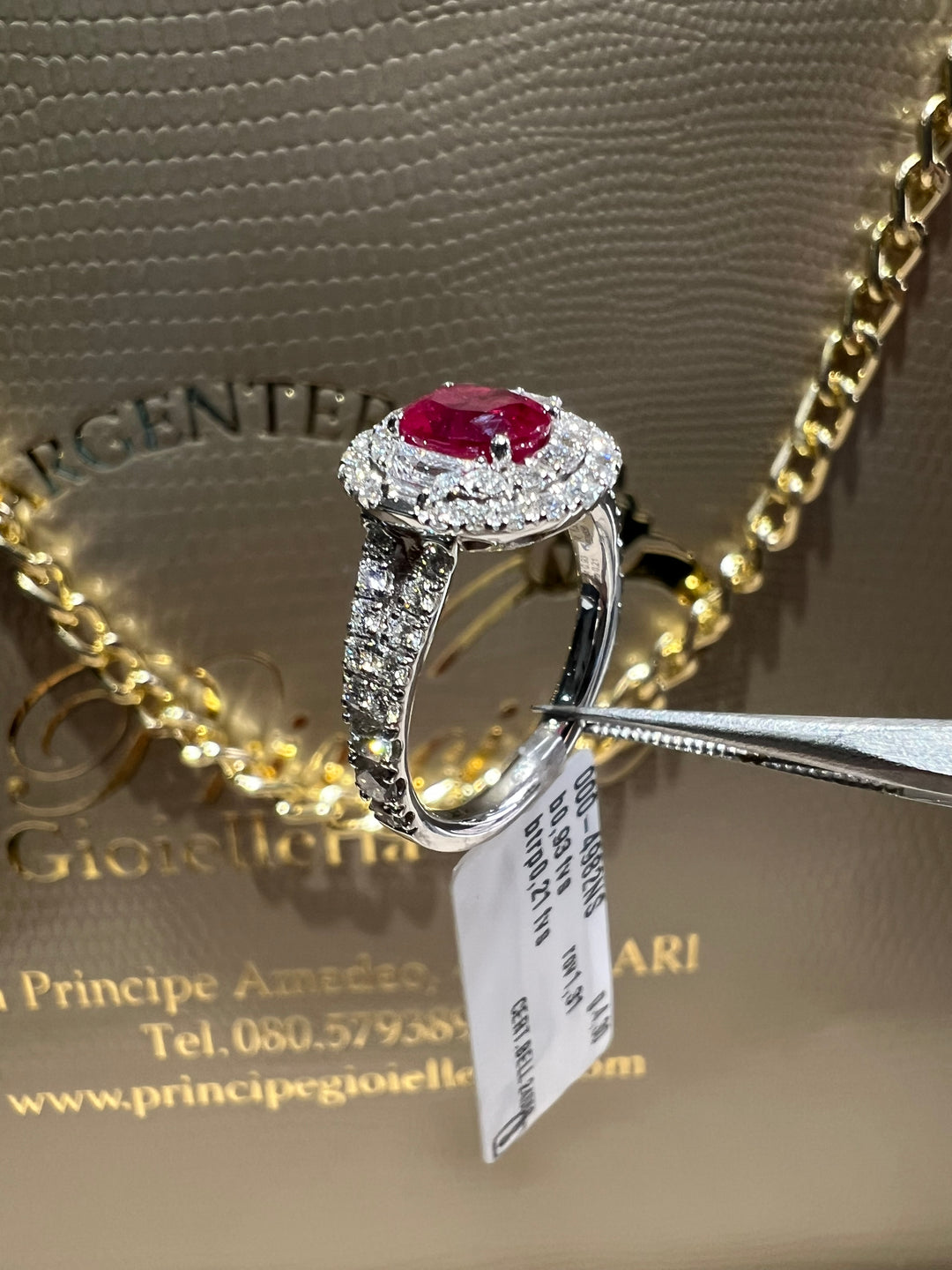 Anello doppio Giro rubino crivelli