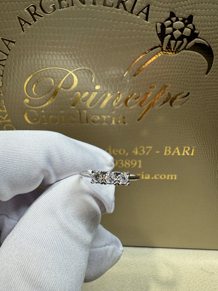 Anello 3 pietre oro 18kt Comete💫