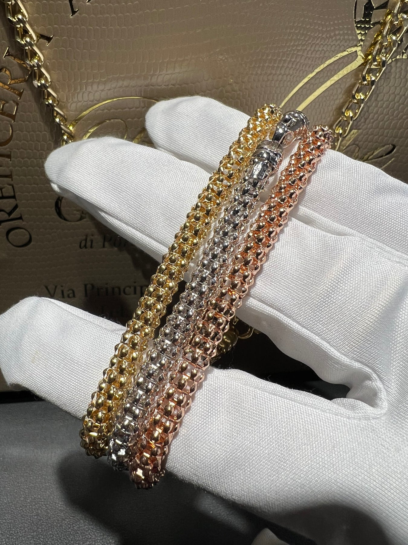 BRACCIALE IN ORO ROSA SATINATO - Diego Cataldi BRACCIALE IN ORO ROSA SATINATO - Diego Cataldi