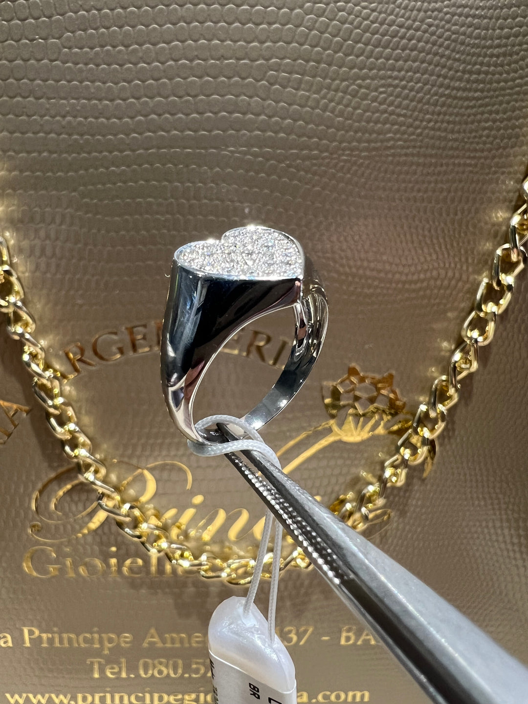 Anello pavè cuori diamanti Visconti