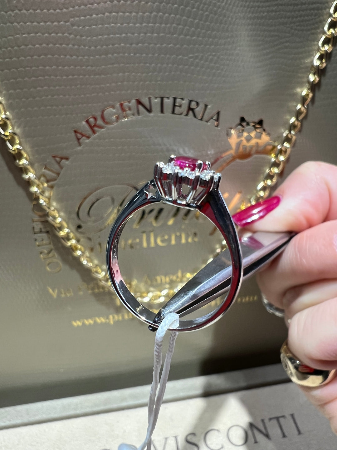 Anello rubino 0.52 Comete