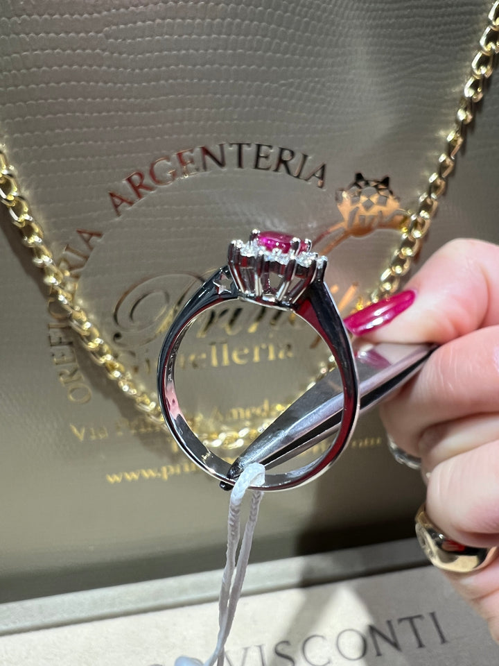 Anello rubino 0.52 Comete