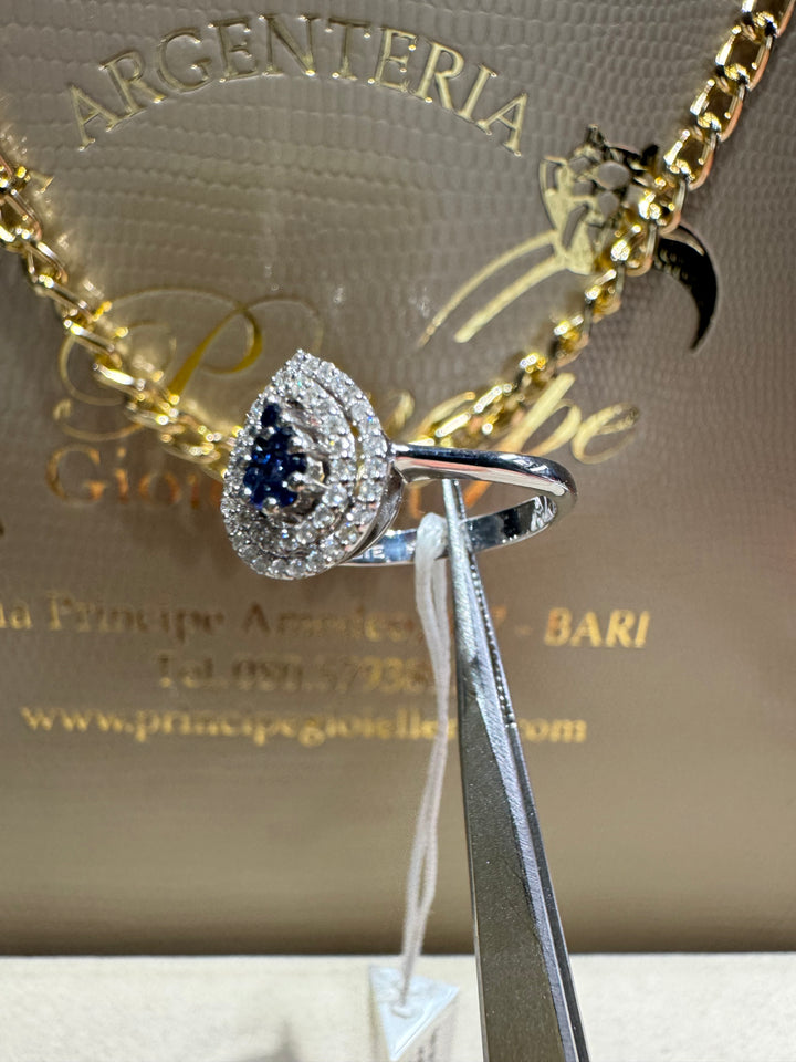 Anello Comete Goccia Zaffiro Promozione