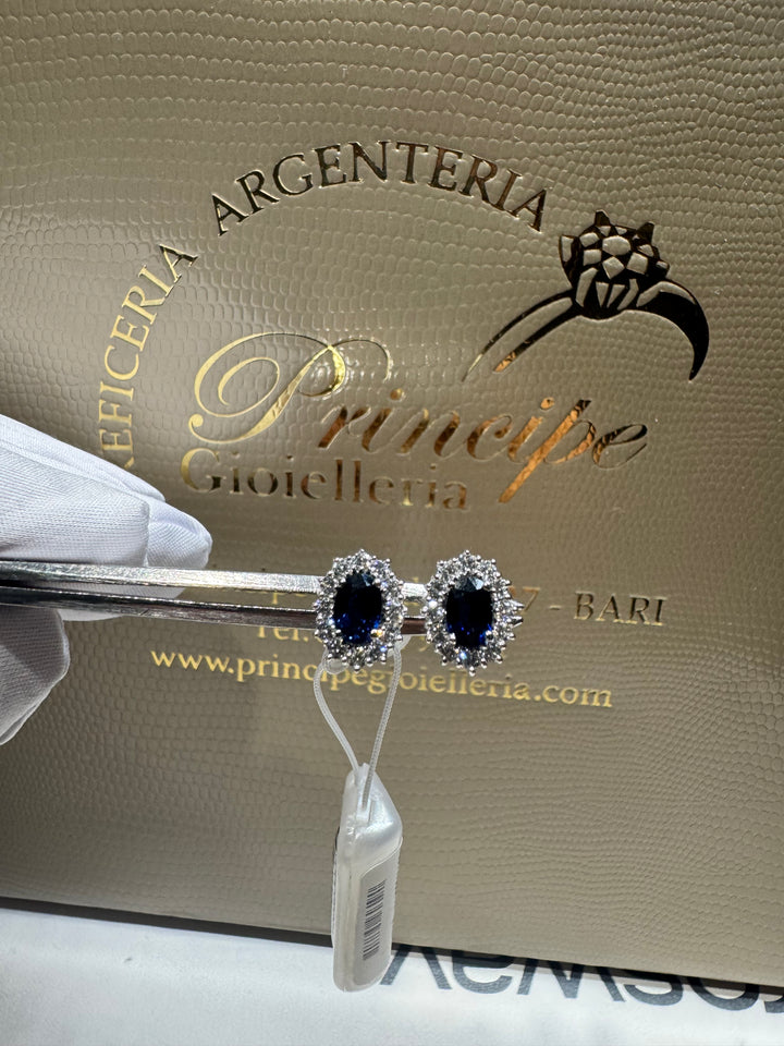 Orecchino margherita con zaffiri e diamanti Mirco Visconti 💎