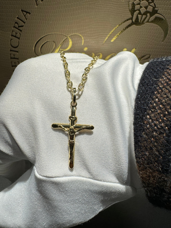 Collana con croce oro