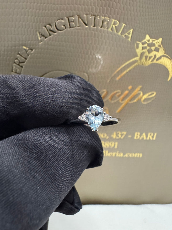 Anello acquamarina Comete 💫