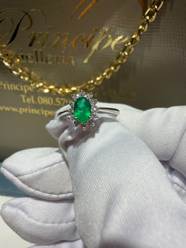 Anello smeraldo Comete