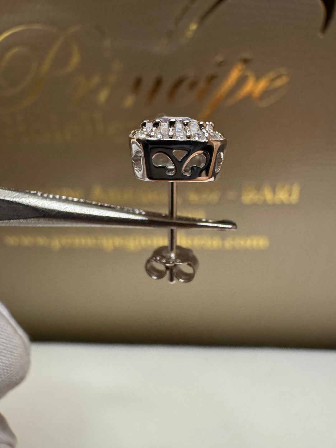 Orecchini argento 925 taglio smeraldo