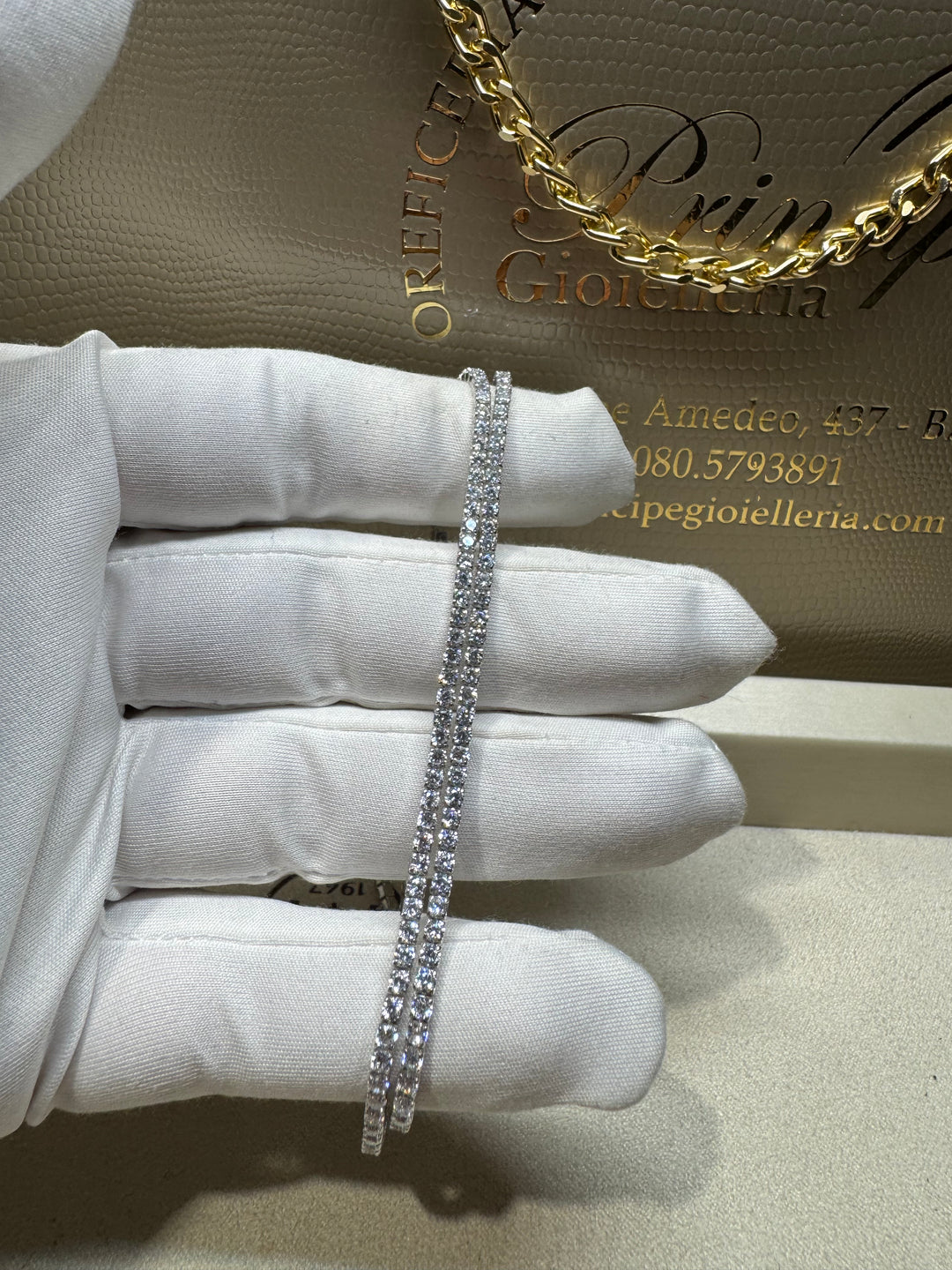 Collana tennis argento 925