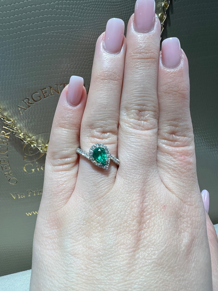Anello goccia smeraldo Visconti