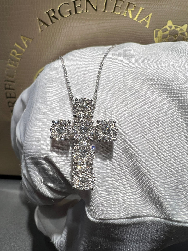 Collana croce magik diamanti