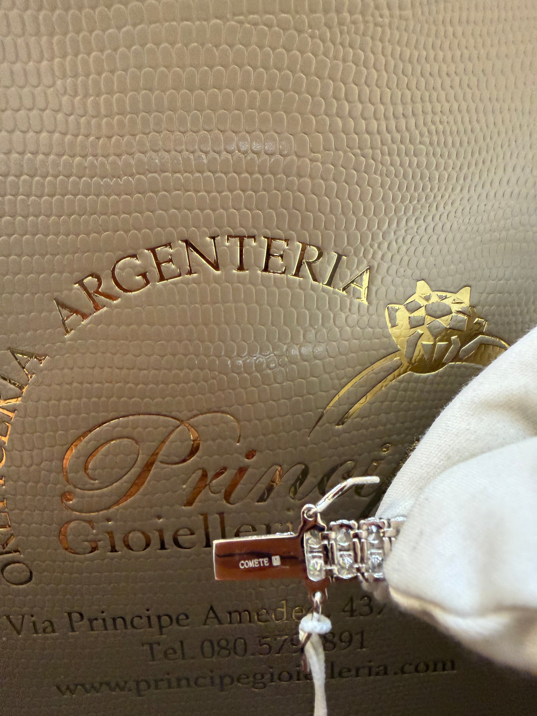 Bracciale argento doppio Tennis Comete