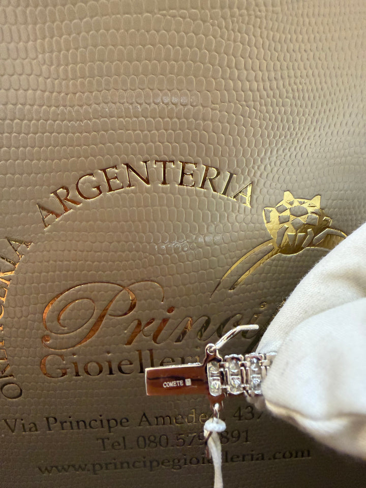 Bracciale argento doppio Tennis Comete