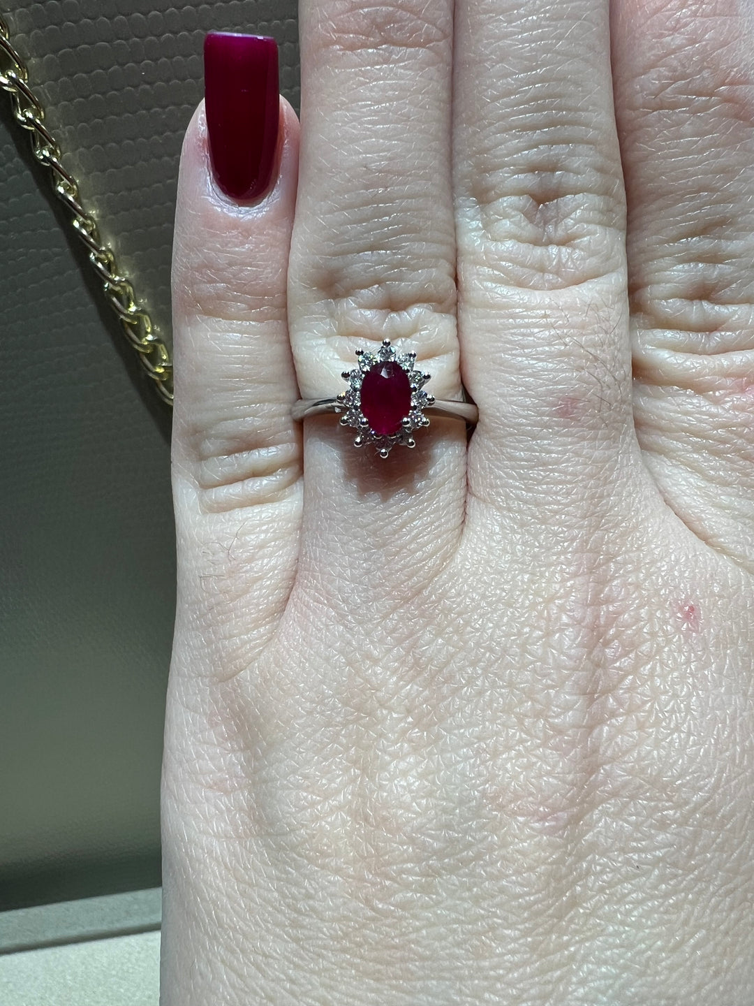 Anello rubino 0.52 Comete