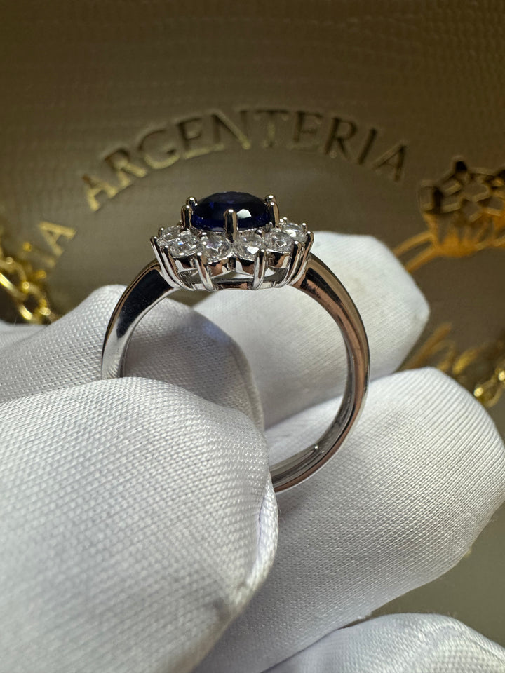 Anello blu argento 925 Marcello pane ❤️