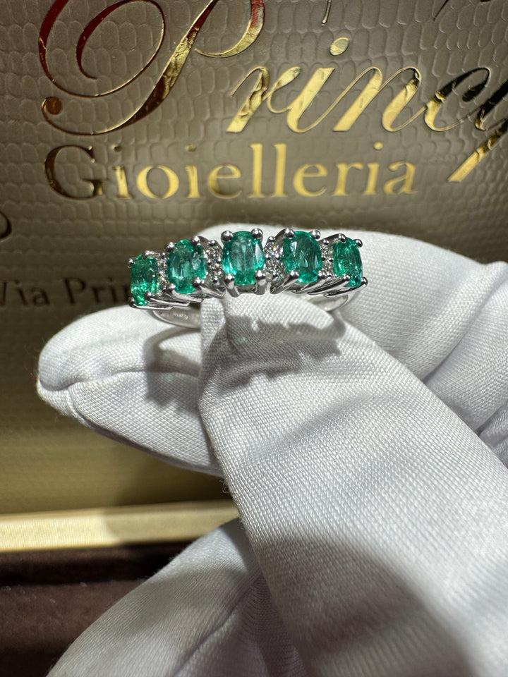 Anello veretta smeraldi Visconti