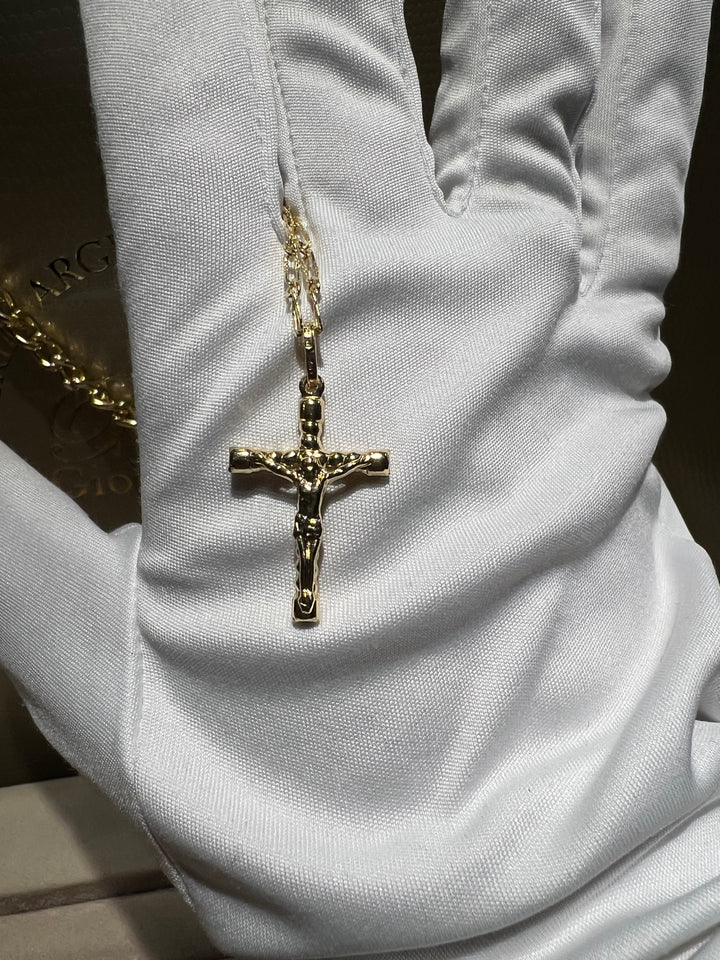 Collana con croce oro