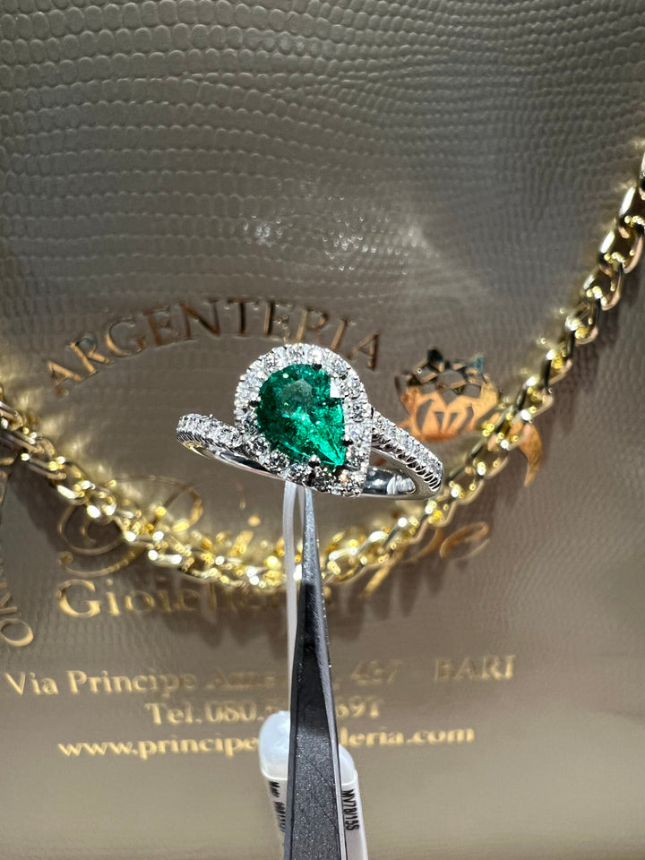 Anello goccia smeraldo Visconti