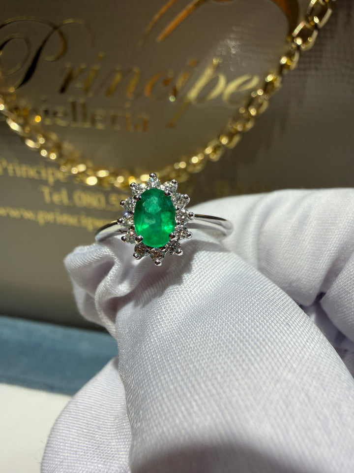 Anello smeraldo Comete