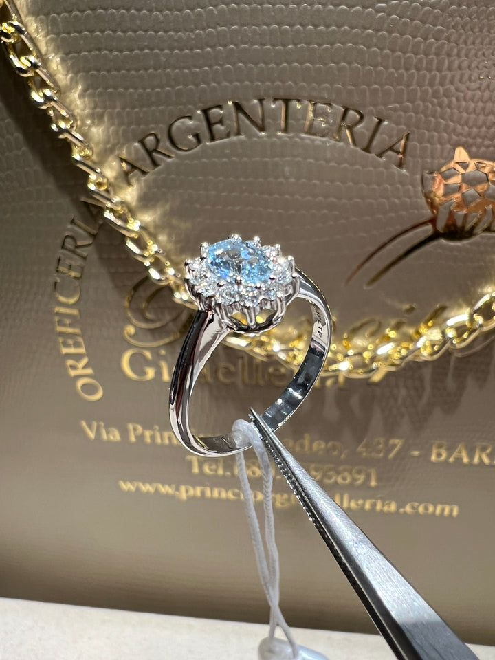 Anello kate acquamarina comete 0.40