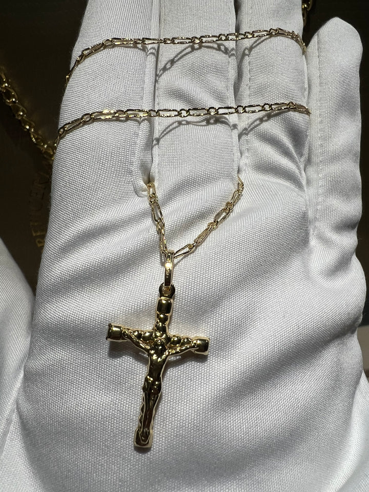 Collana con croce oro
