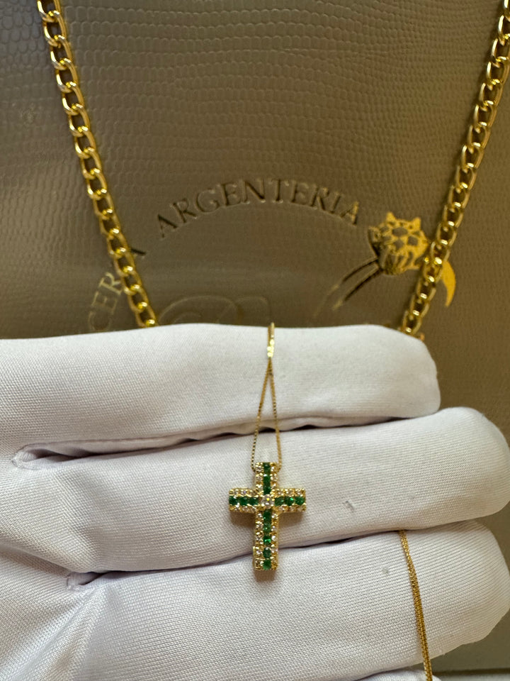 Crocie in oro e smeraldi Di Mare gioielli