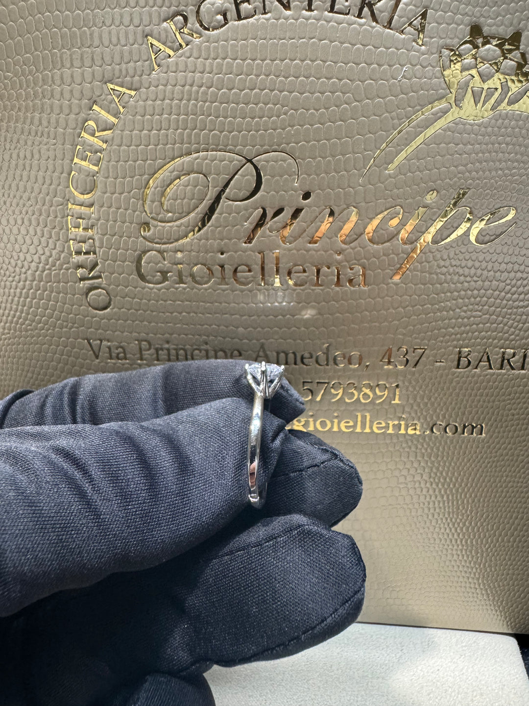 Anello Solitario argento 925