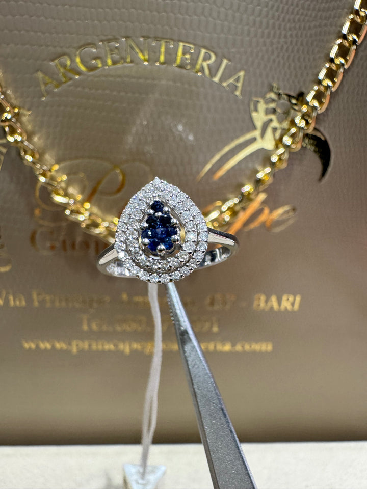 Anello Comete Goccia Zaffiro Promozione