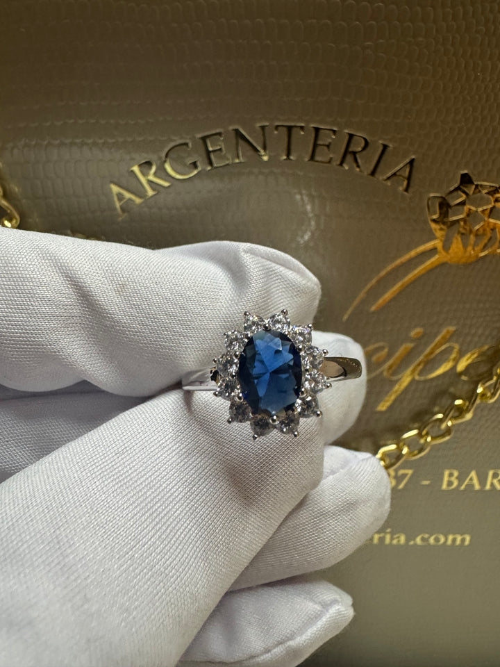 Anello blu argento 925 Marcello pane ❤️