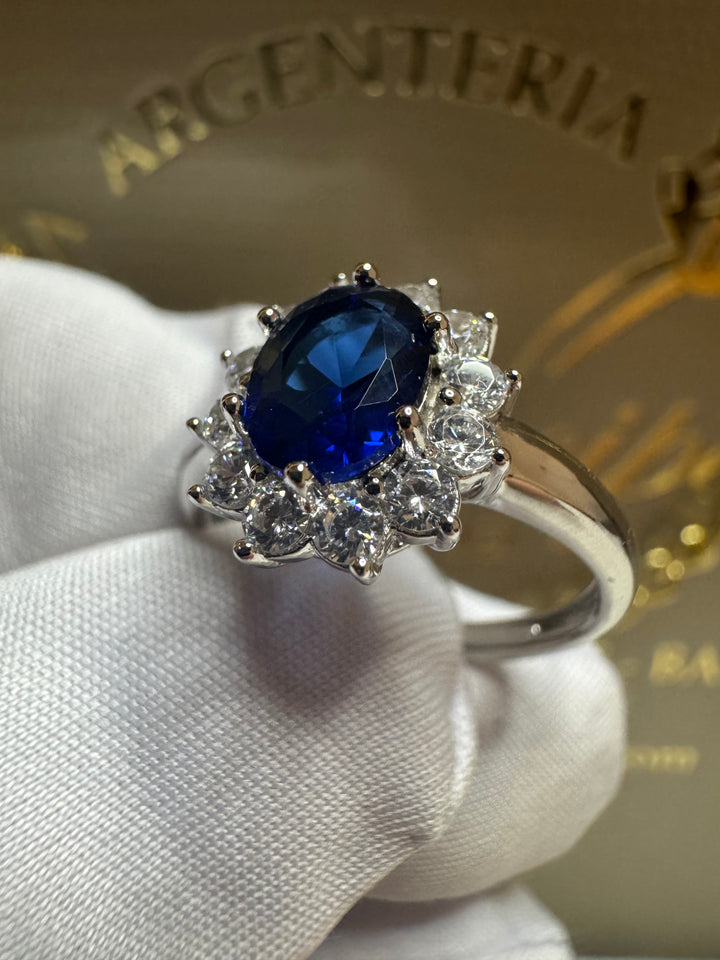 Anello blu argento 925 Marcello pane ❤️