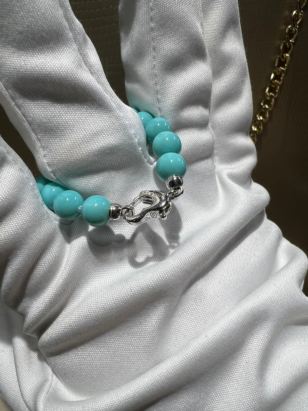 Bracciale perle e pasta di turchese comete