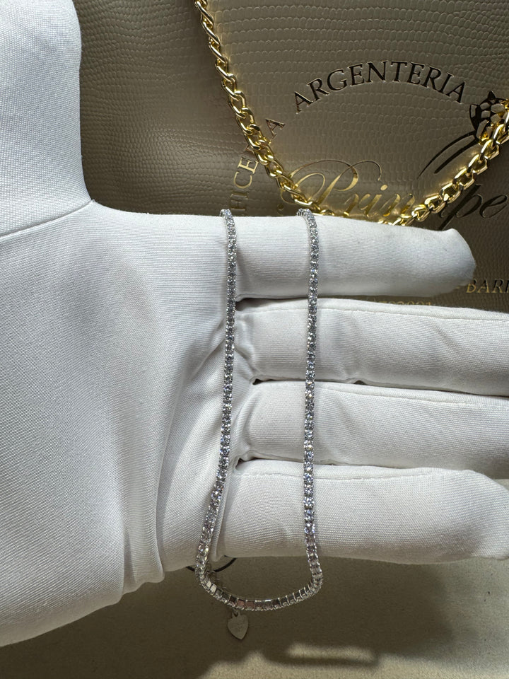 Collana tennis argento 925