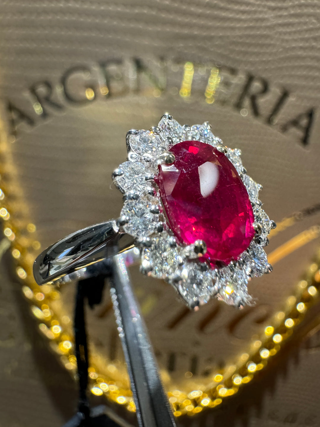 Anello kate con rubino