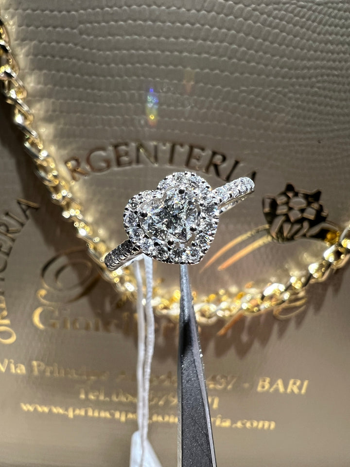 Anello taglio cuore diamanti Comete 0.63 HEART BRILLIANT