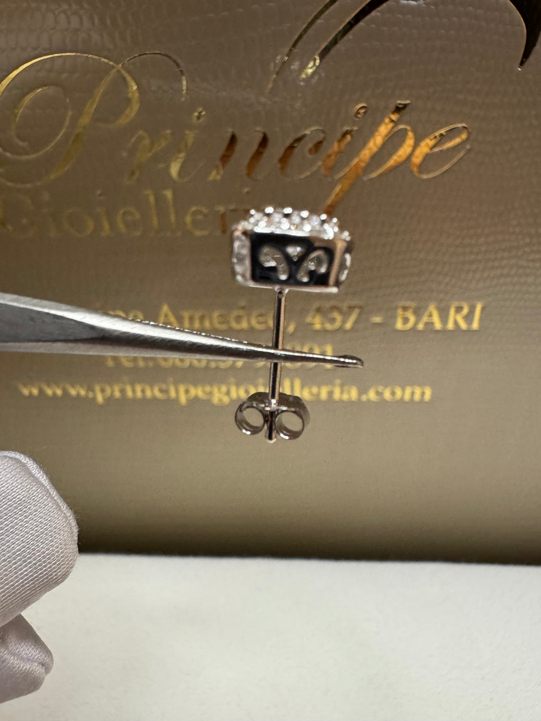 Orecchini argento 925 taglio smeraldo